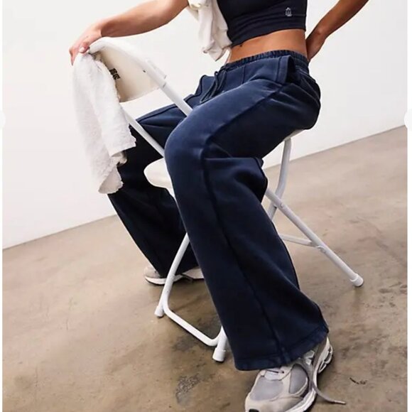 Free People Movement Navy Track Pants *NEW WITH TAGS* - Picture 2 of 13